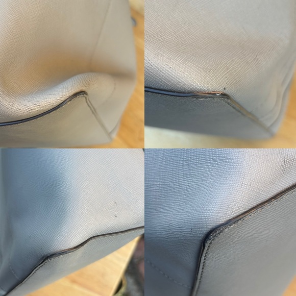 Project Bag! Bally Supra Light Gray Leather and Suede Tote - Picture 6 of 16